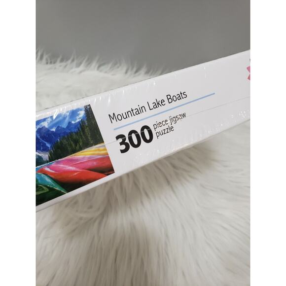 NEW Mountain Lake‎ Boats - 1000 Piece Jigsaw Puzzle Colorful House Water Rainbow - Picture 5 of 10